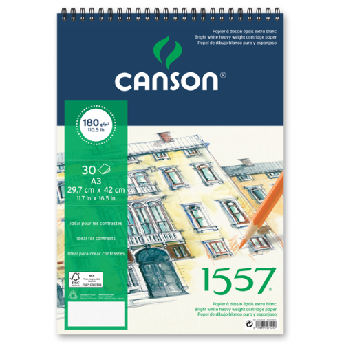 Canson 1557 Resim Ve Çizim Blok 180 Gr A4 20 Yp Üstten Spiralli - - Ca