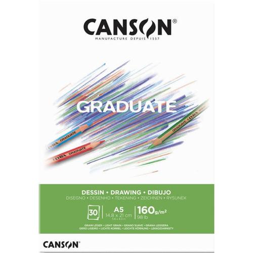 Canson Çizim Bloğu Graduate Dessın Beyaz 30 Syf A5 160 Gr - - Canson -