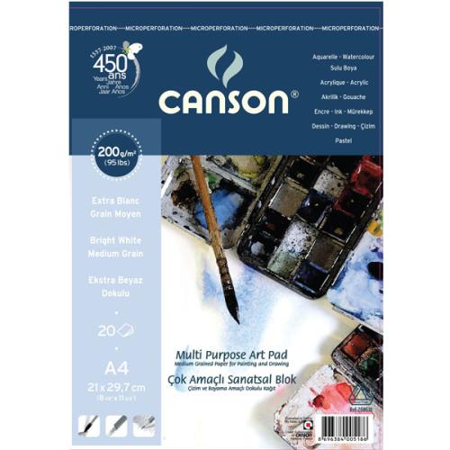 Canson Fınface 1557 Resim Blokları Çok Amaçlı 200 Gr A4 20 Yp Üstten S