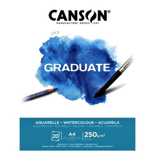 Canson Sulu Boya Bloğu Graduate 20 Syf A4 250 Gr - - Canson - Fiyatı -