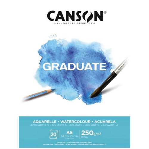 Canson Sulu Boya Bloğu Graduate 20 Syf A5 250 Gr - - Canson - Fiyatı -