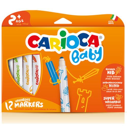 Carioca Keçeli Boya Kalemi Jumbo Bebek Süper Yıkanabilir 12 Li 42814 -