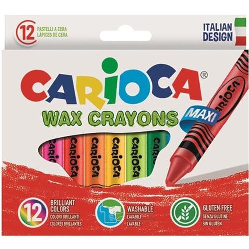 Carioca Pastel Boya Wax Maxı Yıkanabilir 12 Li 42369 - - Carioca - Fiy