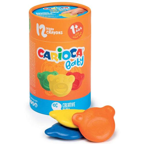 Carioca Teddy Bebek Crayons 12 Li 1+Yaş 43957 - - Carioca - Fiyatı - Y