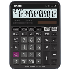 Casio Dj-120D Plus İşlem Kontrollü 12 Hane Masa Üstü Hesap Makinesi - 