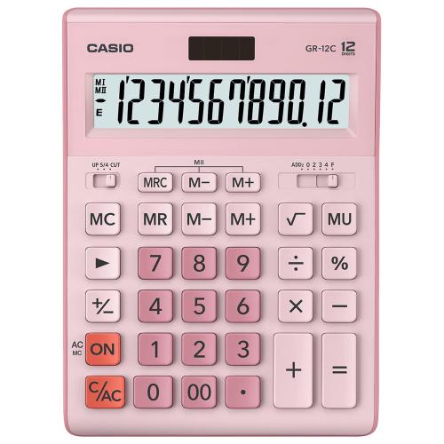 Casio Gr-12C-Pk 12 Hane Pembe Masa Üstü Hesap Makinesi - - Casıo - Fiy