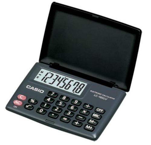 Casio Lc-160Lv-Bk 8 Hane Siyah Cep Tipi Hesap Makinesi - - Casıo - Fiy