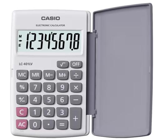 Casio Lc-401Lv-We 8 Hane Beyaz Cep Tipi Hesap Makinesi - - Casıo - Fiy