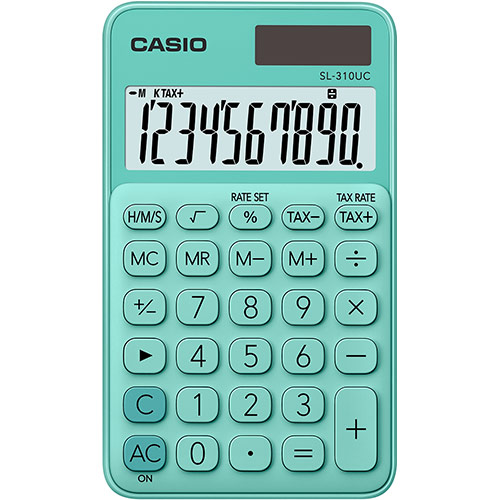 Casio Sl-310Uc-Gn Cep Tipi 10 Hane Yeşil Hesap Makinesi - - Casıo - Fi