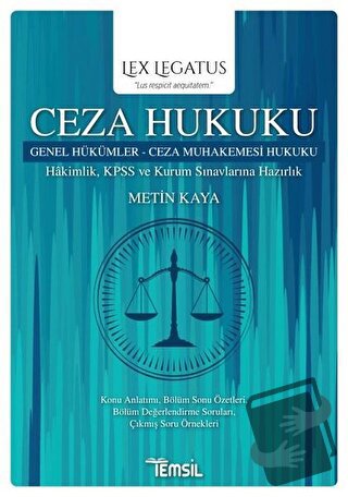 Ceza Hukuku Genel Hükümler - Ceza Muhakemesi Hukuku - Metin Kaya - Tem