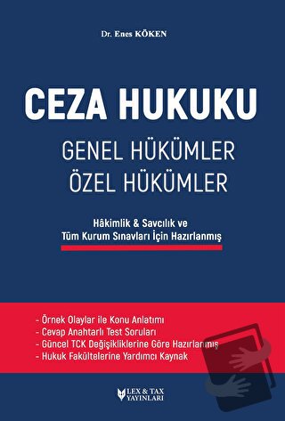 Ceza Hukuku - Enes Köken - Lex-Tax Yayınları - Fiyatı - Yorumları - Sa