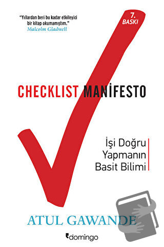 Checklist Manifesto - Atul Gawande - Domingo Yayınevi - Fiyatı - Yorum