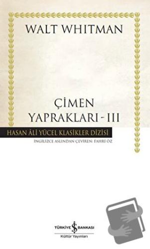 Çimen Yaprakları - 3 (Ciltli) - Walt Whitman - İş Bankası Kültür Yayın