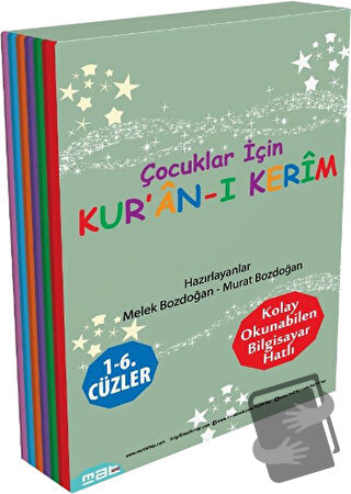 Çocuklar İçin Kur’an-ı Kerim 1 - 6. Cüzler (6 Kitap Takım) - Melek Boz