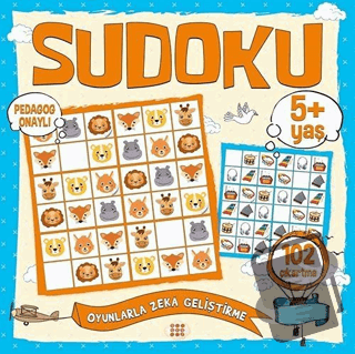 Çocuklar İçin Sudoku Çıkartmalı (5+ Yaş) - Kolektif - Dokuz Çocuk - Fi