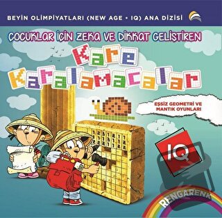 Çocuklar İçin Zeka ve Dikkat Geliştiren Kare Karalamacalar - Bahar Çel