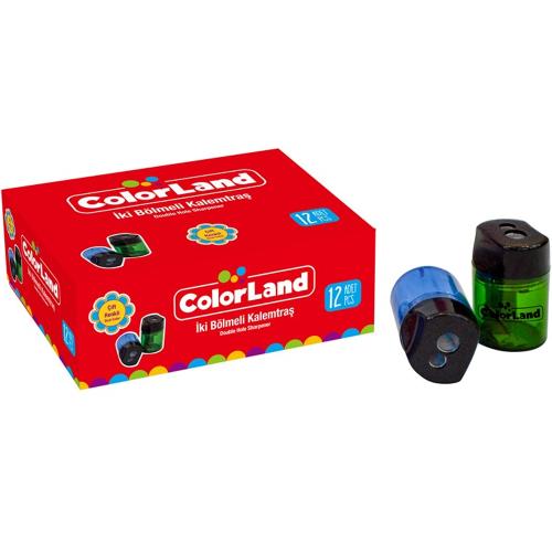 Colorland Kalemtıraş İki Bölmeli Çift Renkli 12 Li Color-Klt21 - 12'li