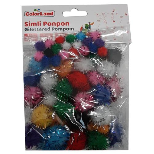 Colorland Pon Pon Simli Karışık 60 Lı Color-Pon02 - - Colorland - Fiya