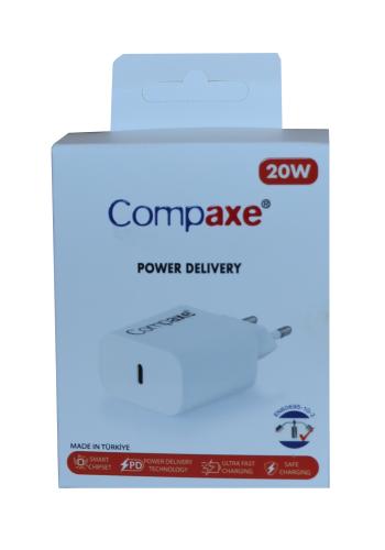 Compaxe Cta-200C Pd Usb-C 3.0 20W Ev Şarj Kafa - - Compaxe - Fiyatı - 