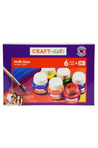 Craft And Arts Akrilik Boya 6 Renk30 Ml U1560Kk-6 - - Craft And Arts -