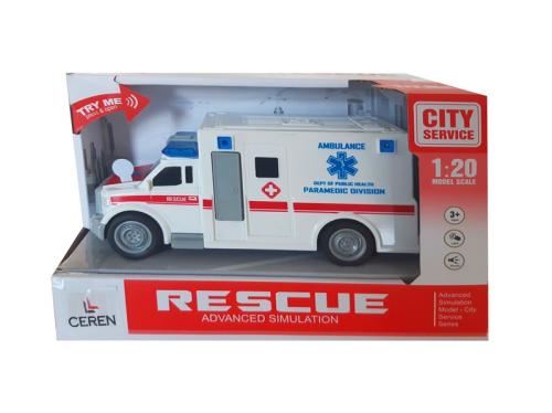 Ctoy Işıklı Ve Sesli Sürtmeli Ambulans 1:20 Wy670A - - Ctoy - Fiyatı -