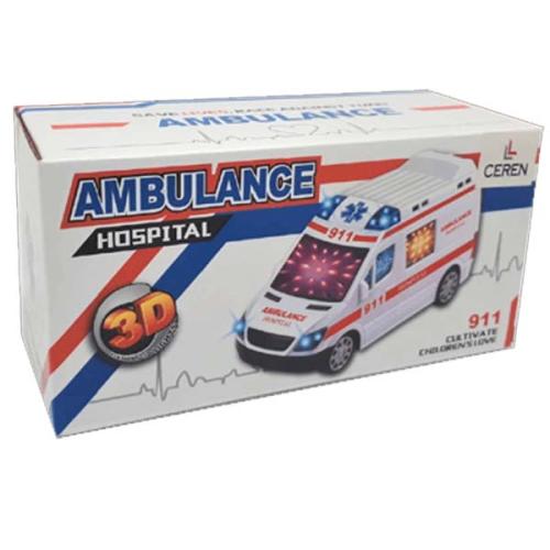 Ctoy Pilli 3D Işıklı Ve Sesli Ambulans 89-1189 - - Ctoy - Fiyatı - Yor