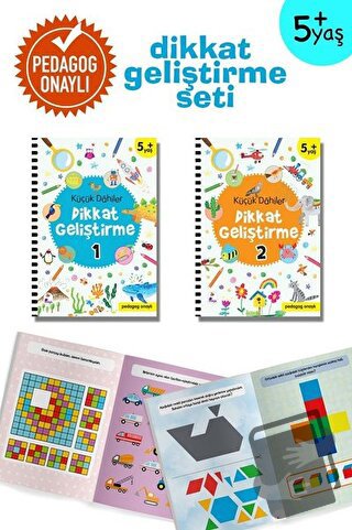 Dahiler Dikkat Geliştirme Seti (2 Kitap Takım) 5+ Yaş (Pedagog Onaylı)