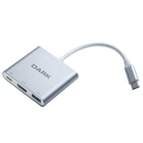 Dark Dk-Ac-U31X32 3İn1 Usb3.1 Type C Erkek-Usb3.0-Hdmı (4K Uhd)-Usb3.1