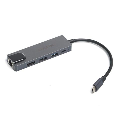 Dark Dk-Ac-U31X46 5İ 1 Arada Usb 3.1 Type-C To Ethernet - Hdmı - Usb 6