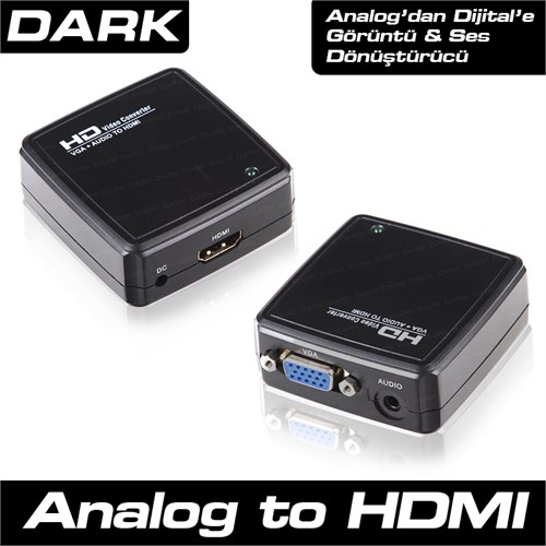 Dark Dk-Hd-Avgaxhdmı Vga To Hdmı Aktif Dönüştürücü - - Dark - Fiyatı -