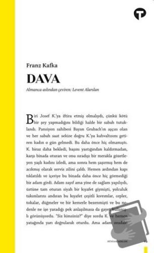 Dava - Franz Kafka - Turkuvaz Kitap - Fiyatı - Yorumları - Satın Al