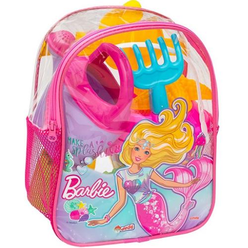 Dede Oyuncak Barbie Resimli Sırt Çantalı Plaj Set 03500 - - Barbıe - F