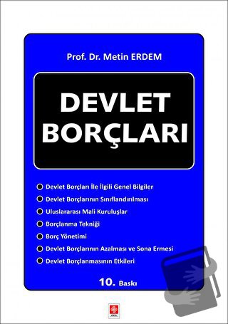 Devlet Borçları - Metin Erdem - Ekin Basım Yayın - Fiyatı - Yorumları 