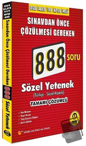 DGS ALES 888 Sözel Yetenek Video Çözümlü Soru Bankası - Gizem Şen - Ta