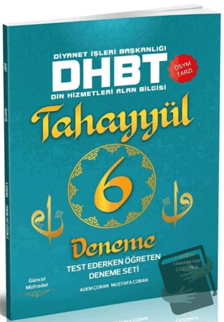 DHBT 6 Deneme Çözümlü - Kolektif - Tahayyül Yayınları - Fiyatı - Yorum