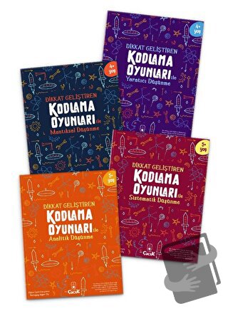 Dikkat Geliştiren Kodlama Oyunları Serisi (4 Kitap) - Kolektif - Floki