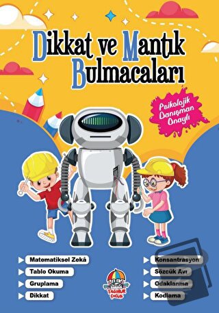 Dikkat Ve Mantık Bulmacaları - Lacivert Kitap - Kolektif - Yağmur Çocu