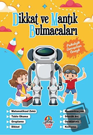 Dikkat Ve Mantık Bulmacaları - Mavi Kitap - Kolektif - Yağmur Çocuk - 