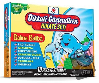 Dikkati Güçlendiren Hikaye Seti - Balina Baliba Kutulu Set (10 Kitap T