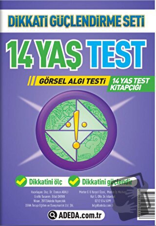 Dikkati Güçlendirme Seti 14 Yaş Test - Osman Abalı - Adeda Yayınları -