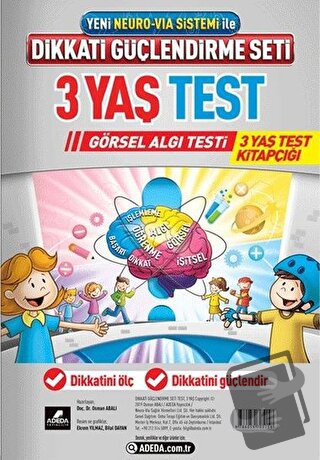 Dikkati Güçlendirme Seti 3 Yaş Test - Osman Abalı - Adeda Yayınları - 