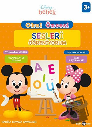 Disney Eğitsel Okul Öncesi Sesleri Öğreniyorum - Kolektif - Beta Kids 