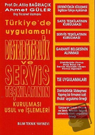 Distribütörlük ve Servis Teşkilatının Kurulması Usul ve İşlemleri - Ah