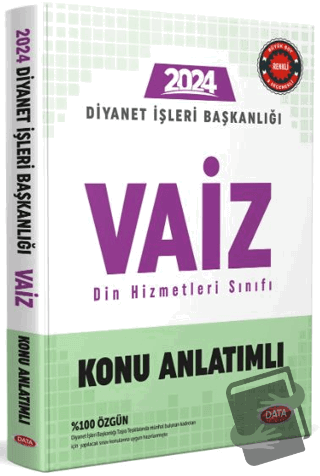 Diyanet İşleri Başkanlığı Vaiz Konu Anlatımlı - Kolektif - Data Yayınl