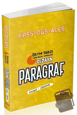 Dizayn Paragraf KPSS - DGS - ALES - Kolektif - Data Yayınları - Fiyatı