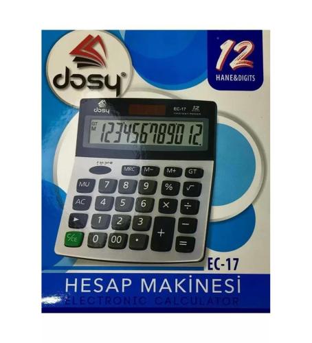 Dosy Hesap Makinesi Masa Üstü 12 Hane Ec-17 - - Exxo - Fiyatı - Yoruml