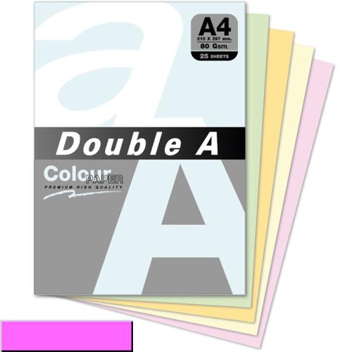 Double A Renkli Kağıt 25 Li A4 80 Gr Pastel Pembe - - Double-A - Fiyat