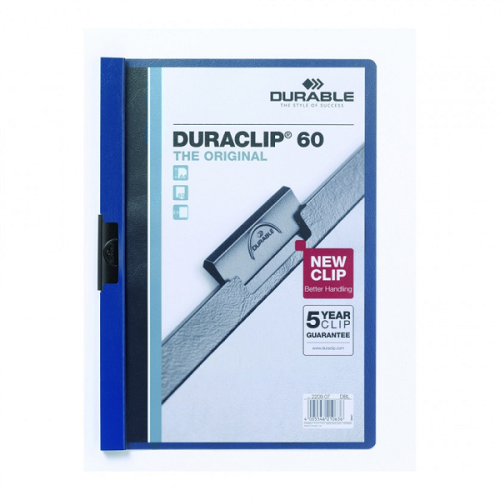 Durable Sıkıştırmalı Dosya Duraclip Ortadan Klipsli 60 Syf A4 Lacivert