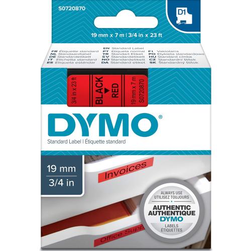 Dymo D1 Şerit 19 Mmx7Mt Kırmızı/ Siyah 45807 - - Dymo - Fiyatı - Yorum