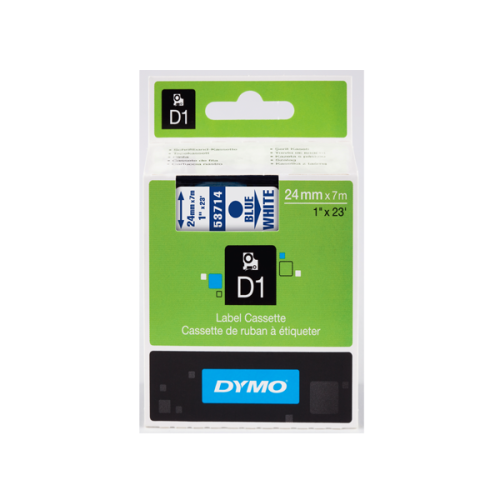 Dymo D1 Şerit Standart 24 Mmx7 Mt Beyaz Üzerine Mavi 53714 - - Dymo - 